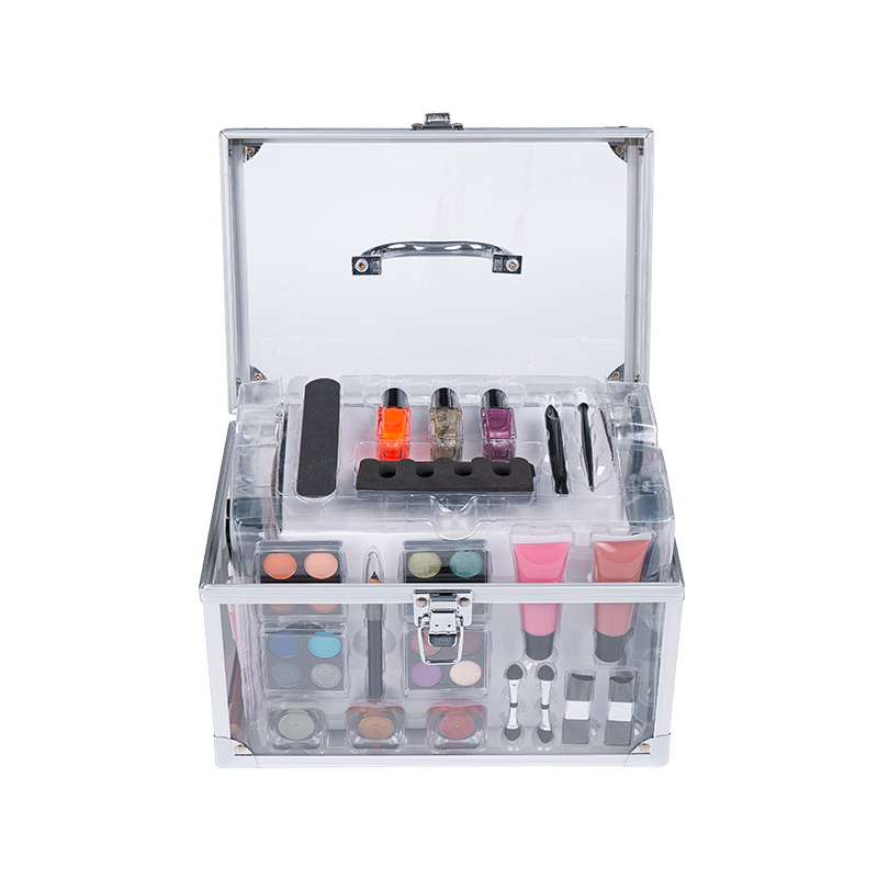 Paleta de maquiagem tudo em um maquiagem na caixa inclui sombra para os olhos Lipgloss escovas Esmalte para Unhas