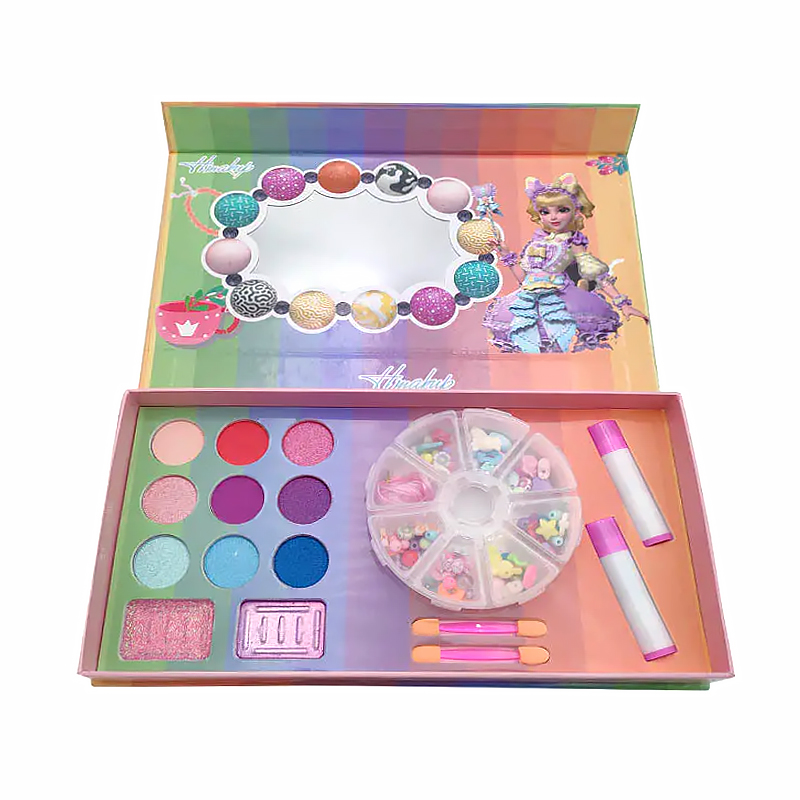 Conjunto de cosméticos para maquiagem infantil Conjuntos de presente para meninas Kit de maquiagem para crianças